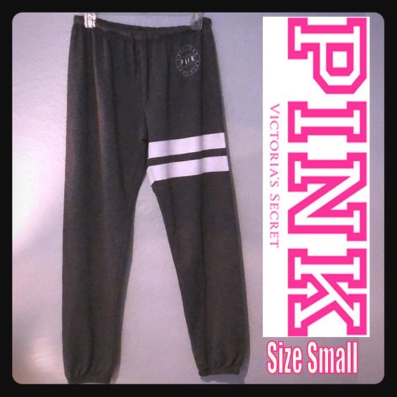 PINK Victoria's Secret Pants - PINK VS Grey Stripe Sweats